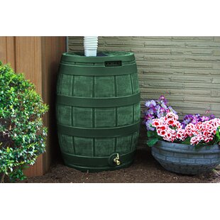 Good Ideas 50 Gallons Plastic Drainable Rain Barrel