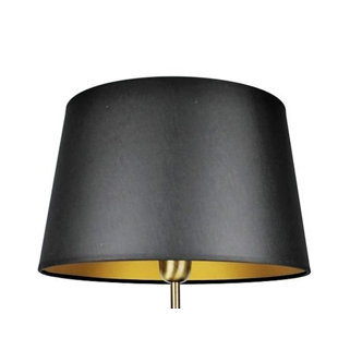 ROSALIND WHEELER Burham 20cm H Silk/Shantung Empire Lamp Shade ( Uno ) in Schwarz