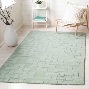 MARTHA STEWART RUGS Martha Stewart Hand Tufted Wool Pile Geometric Rug