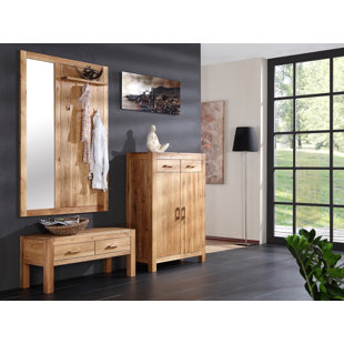 HENKE COLLECTION Solid Wood Wall 3 - Hook Wall Mounted Coat Rack