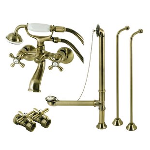 KINGSTON BRASS Vintage Double Handle Wall Mounted Clawfoot Tub Faucet