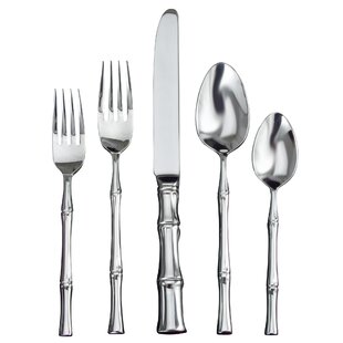 Ricci Argentieri Bamboo Satin Stainless Steel Flatware Set