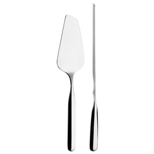 BUGATTI ITALY 2 Piece Stainless Steel Cake Serving Set