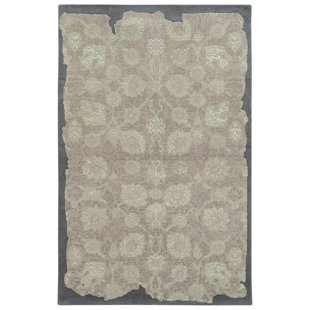 PANTONE UNIVERSE Color Influence Ikat Handmade Tufted Gray/Green Area Rug