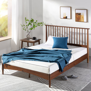 MERCURY ROW Kilgo Solid Wood Bed Frame with Slatted Headboard