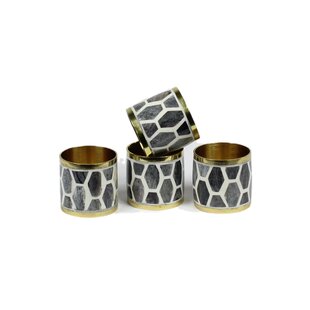 MELA ARTISANS Brass Napkin Ring (Set of 4)