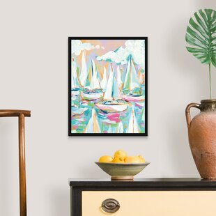 BREAKWATER BAY " Sailboat Sea " by Jessica Mingo Painting Print