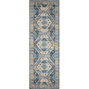 FOUNDRY SELECT Mayton Southwestern Blue Area Rug