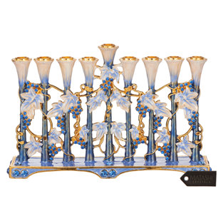 MATASHI CRYSTAL Pewter Menorah