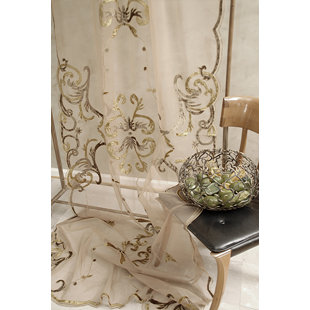 DEBAGE INC. Tudor Synthetic Semi Sheer Curtain Panel