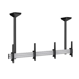 MOUNT-IT Black Tilt Multi Screen Ceiling Mount for Holds up to 110 lbs