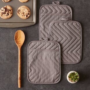 Design Imports Cotton Potholder Set (Set of 3)