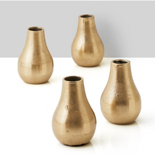 EVERLY QUINN Pilla Metal Table Vase (Set of 4)