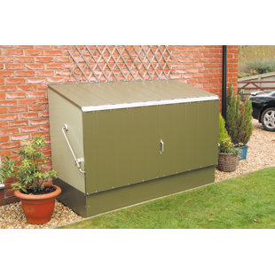 ROWLINSON 6.4 ft. W x 3 ft. D Metal Horizontal Bike Shed