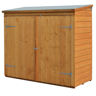 ROWLINSON 6 ft. W x 2.5 ft. D Wooden Horizontal Bike Shed