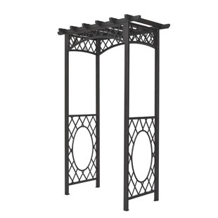 ROWLINSON 55'' W x 30'' D Steel Arbor in Gray