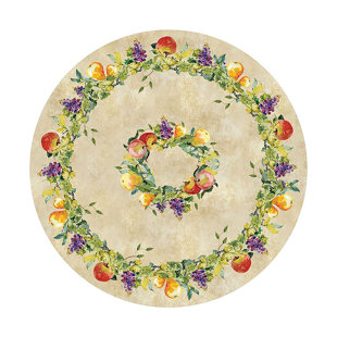 LAURAL HOME Floral Round Tablecloth