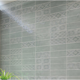 ROCA TILES Maiolica Chantilly Arabella Aqua 4x10 Deco