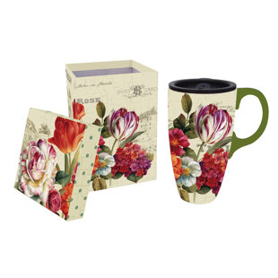 Evergreen Enterprises, Inc Garden View Ceramic Travel Mug
