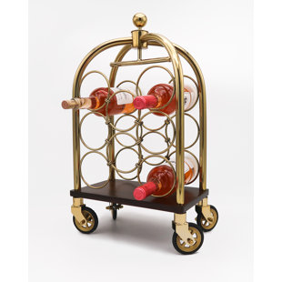 GODINGER SILVER ART CO Luggage Wine Bar Cart