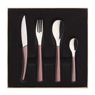 DEGRENNE PARIS Quartz 24 Piece 18/10 Stainless Steel Flatware Set, Service for 6