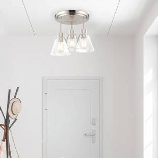 GLOBE ELECTRIC COMPANY Flynn Glass Semi Flush Mount