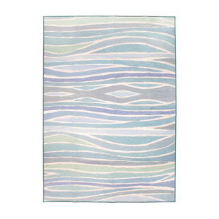MY MAGIC CARPET Waves Ocean Blue Rug