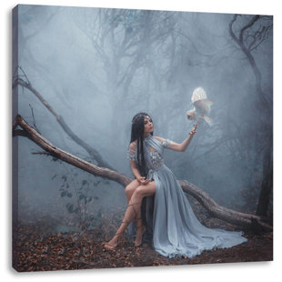 HAPPY LARRY Leinwandbild Mystische Schönheit im nebligen Wald