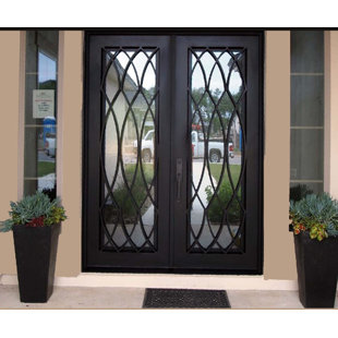 CUSTOM IRON DOOR PROS Athena Iron Prehung Front Entry Door