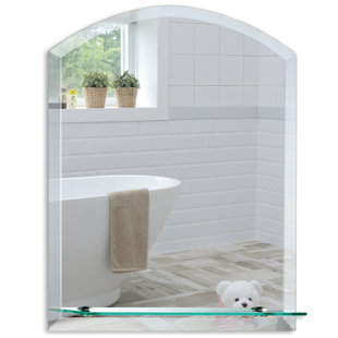 METRO LANE Selph Flat Wall Mirror with Shelves