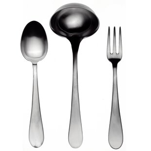 Mepra Natura Ice 3 Pcs Serving Set (Fork Spoon And Ladle) Ice Stainless Steel