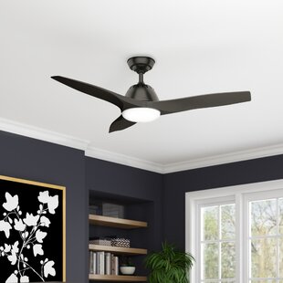 CASABLANCA FAN 44" Wisp 3-Blade LED Standard Ceiling Fan with Remote Control and Light Kit Included