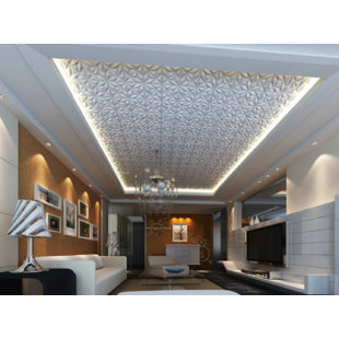 HOMECRAFTLA ENERGY STONE 23.62" x 23.62" Vinyl Wall Paneling in Gray