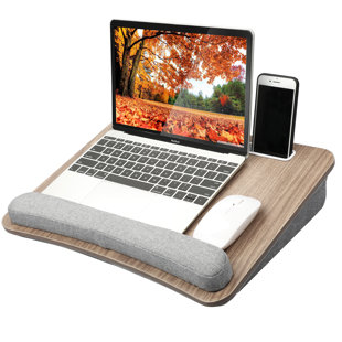NOBLEWELL Portable Lap Laptop Tray Fits Up To 15.6 Inch Laptop With Pillow Cushion