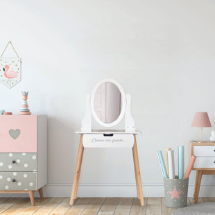 MIKADO LIVING Kinder-Schminktisch Cadey mit Spiegel