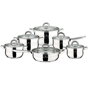 Blaumann 12 Piece Stainless Steel Cookware Set