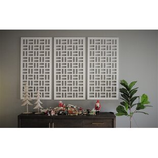 VIMA (Parity) Decorative Wall Panel - 48"L x 24"W, White Color PVC Board Panel with Private Screen Fence Design for Home Renovation & Wall Décor