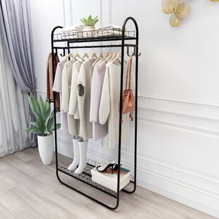 REBRILLIANT Rinehart 32.9'' Metal Clothing Rack