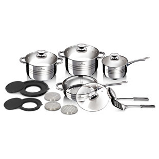 BERLINGER HAUS 15 - Piece Stainless Steel Cookware Set