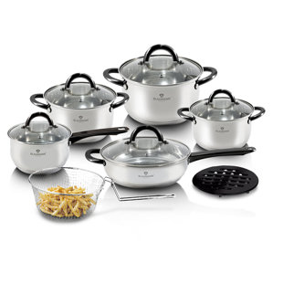BERLINGER HAUS 12 - Piece Stainless Steel Cookware Set