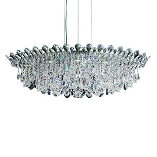 SCHONBEK Trilliane 8 - Light Crystal Dimmable Wagon Wheel Chandelier