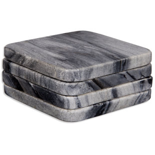 HOME ESSENTIALS AND BEYOND Marble Square Piece Coaster