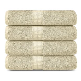 Lavish Touch 4 Piece 100% Cotton Bath Towel Set (Set of 4)