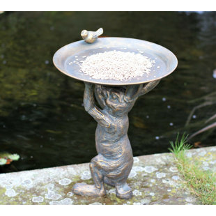 HOMEHUT Resin Fountain Birdbath