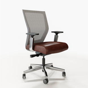 VIA SEATING Run II Ergonomic Genuine Leather Task Chair