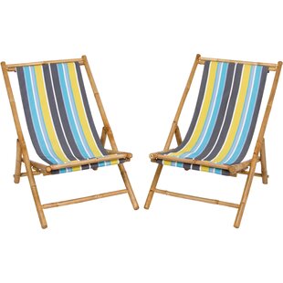 BAY ISLE HOME™ Sheree Folding Deck Chair (Set of 2)