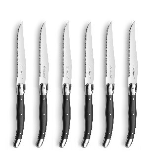 LOU LAGUIOLE 6-tlg. Steakmesser-Set in Holzblock Tradition (Set besteht aus 6)