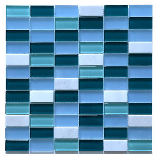 NOVOTILESTUDIO Catania 1" x 2" Marble/Glass Mosaic Wall & Floor Tile