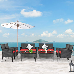 LARK MANOR™ Alifa 8 - Person Outdoor Seating Group with Cushions