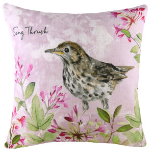 EVANS LICHFIELD Feathers Floral Square Scatter Cushion Cushion With Filling